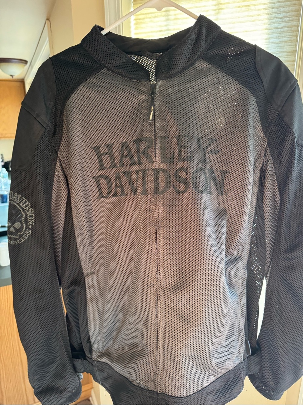 Harley-Davidson Black Mesh Performance Riding Jacket with Logo
